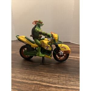 TMNT COWABUNGA CARL BIKE 2006 Ninja Turtles Motorcycle Playmates Action Figure